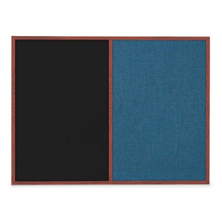United Visual Products Slim Style Indoor Enclosed Corkboard, 48 UVRDS48SBH-SATIN-FORBO